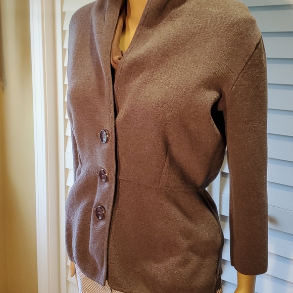 pindots--Shawl  Collar sweater blazer - Picture 4 of 12